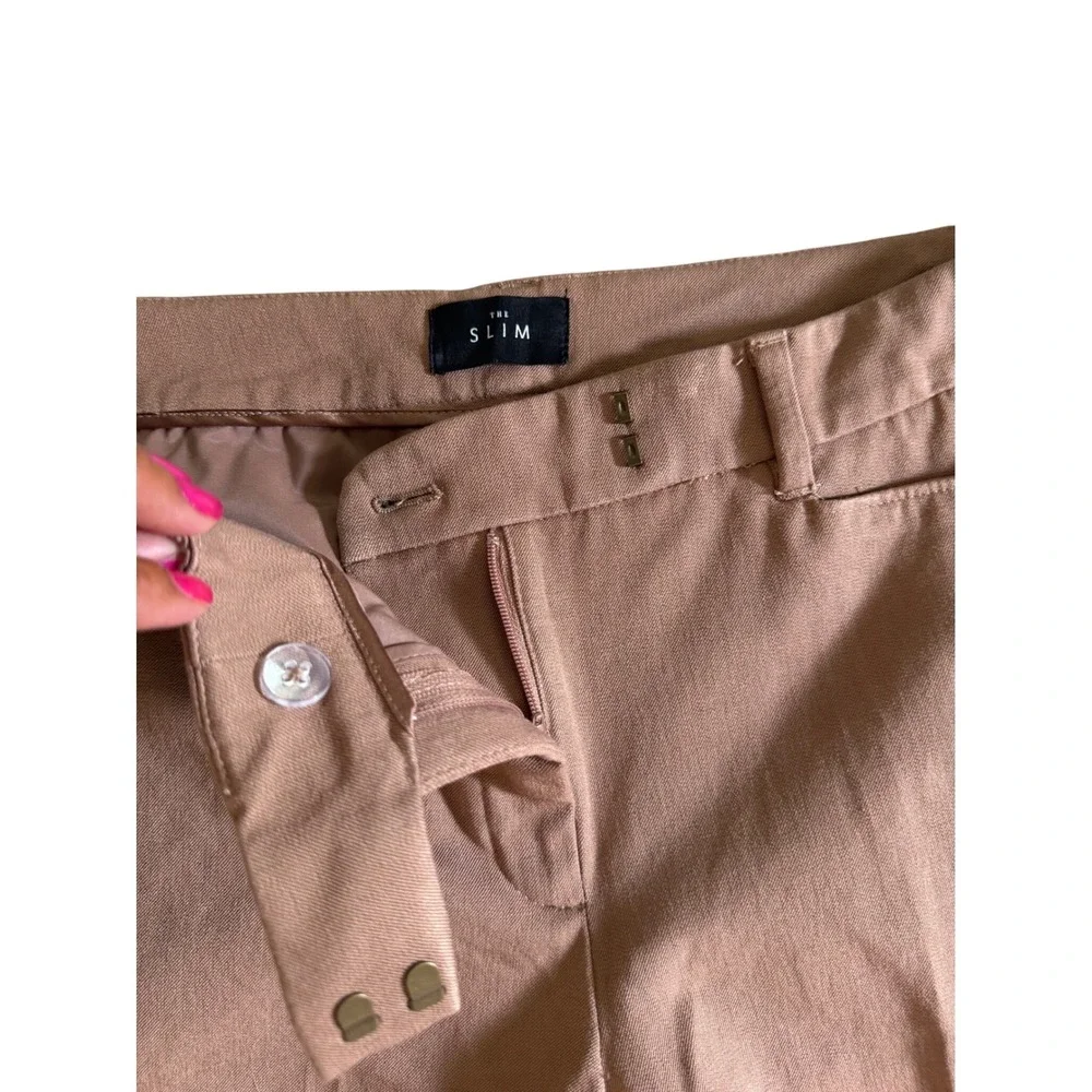 White House Black Market The Slim Pants Womens 6L Brown Excellent Stretch Office